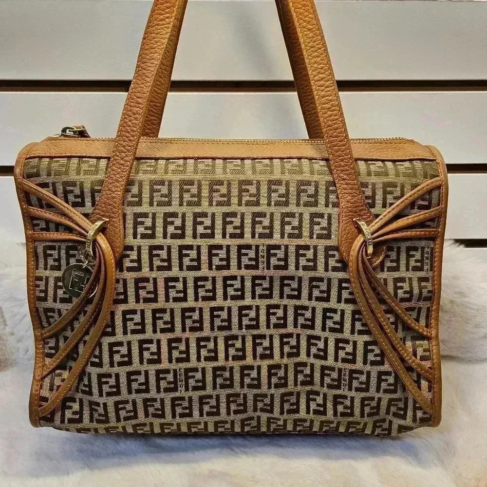 Fendi Cabas  Zucchino Handbag
